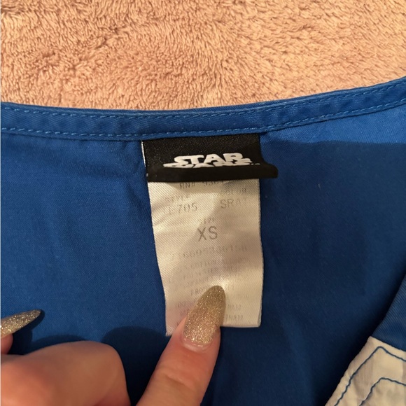 Star Wars Blue Character Scrub Top - Picture 3 of 3